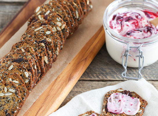 cherry creme fraiche crackers