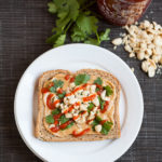 Peanut Cilantro Sriracha Toast | Gather & Dine