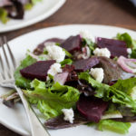 Beets, Shallots, and Feta with Mixed Greens