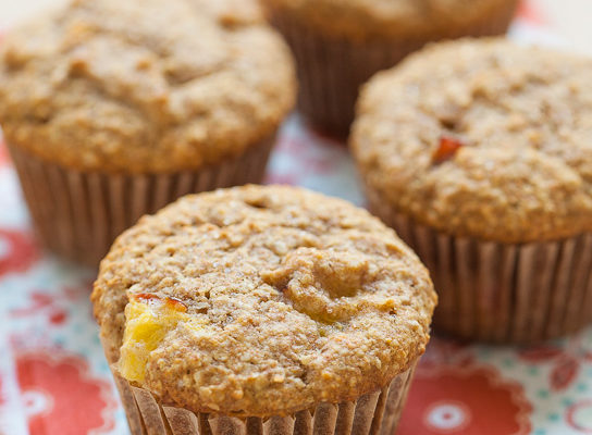 Nectarine Oat Bran Muffins