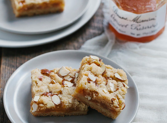 Apricot Almond Shortbread Bars | Gather & Dine