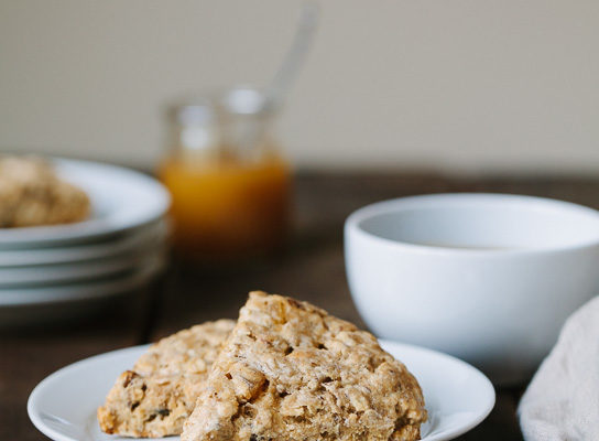Whole Wheat Apricot Scones {with Oats and Flax} | Gather & Dine