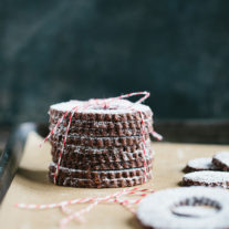 Peppermint Cacao Nib Shortbread Cookies | Gather & Dine