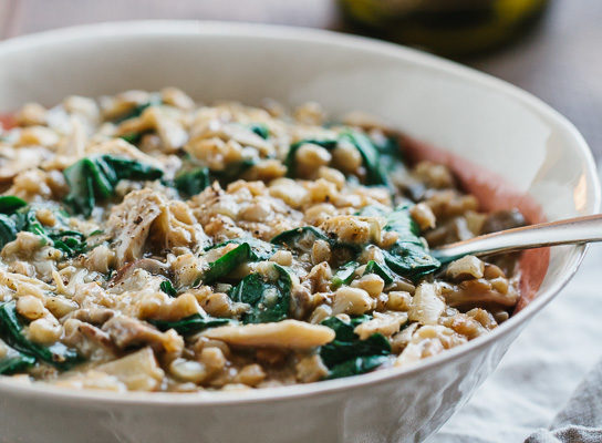 Wild Mushroom Farro Risotto | Gather & Dine