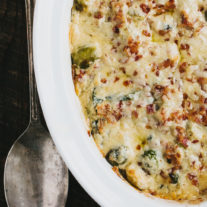 Brussels Sprouts and Bacon Gratin