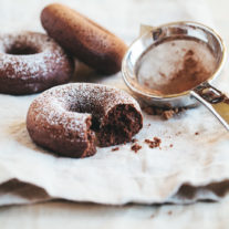 Chocolate Amaretto Baked Donuts | Gather & Dine