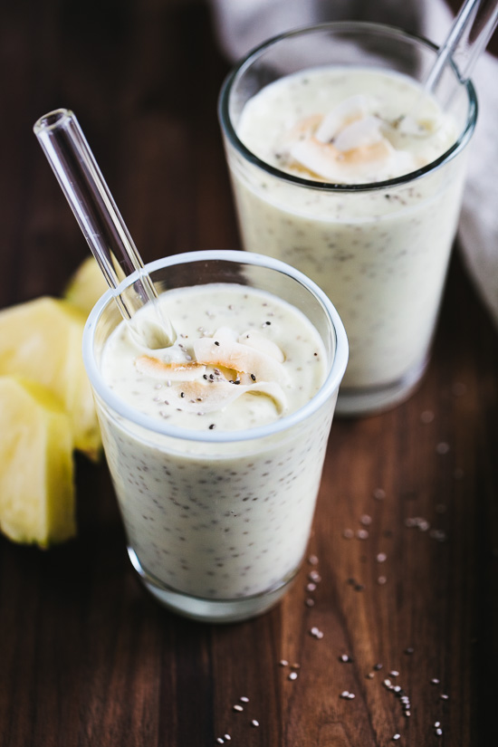 Pineapple Coconut Chia Shakes