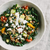 Roasted Tomatoes and Greens with Shallot Vinaigrette