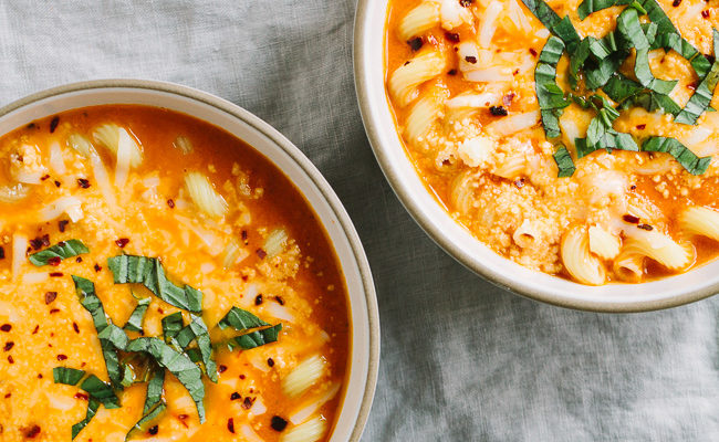 Creamy Tomato Basil Pasta Soup