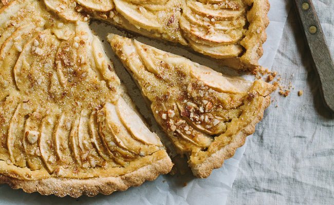 Apple Calvados Custard Tart