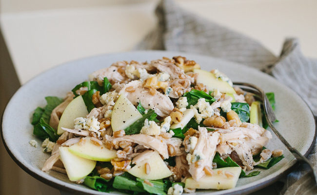 Chicken Farro Salad with Apples and Walnuts