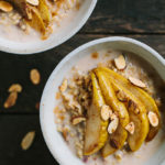 Creamy Whole Oats with Cardamom Roasted Pears