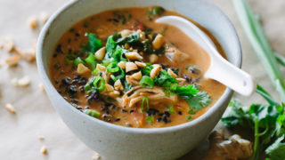 Thai Chicken Forbidden Rice Soup