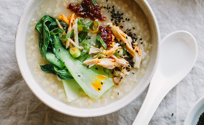 Ginger Chicken Brown Rice Congee