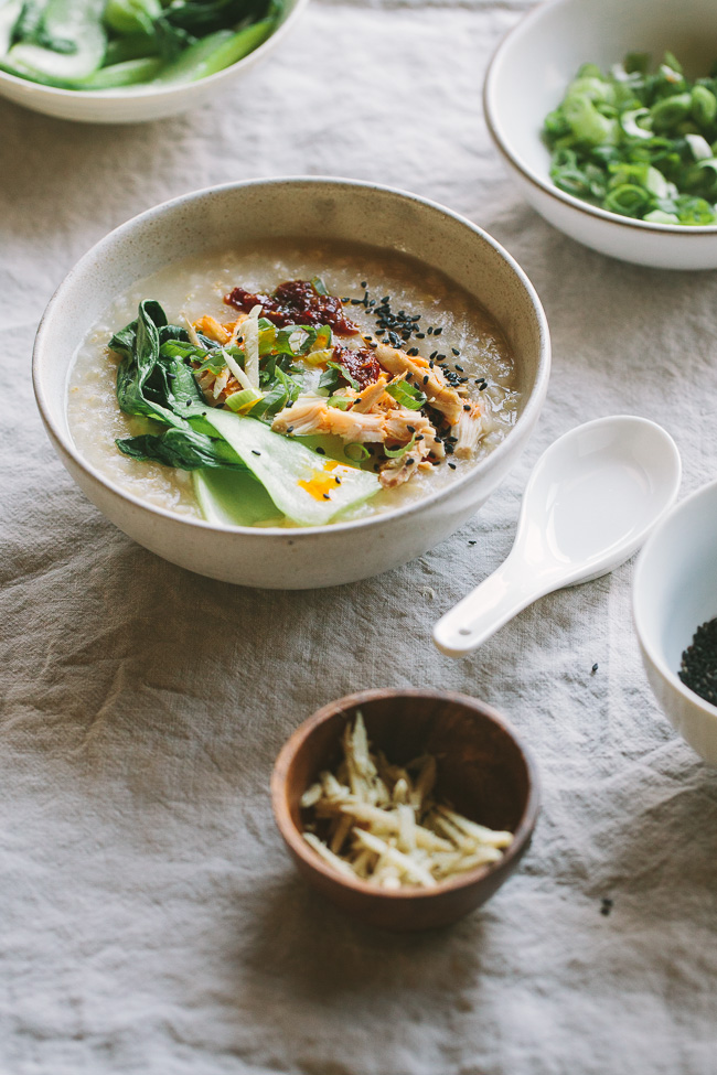 Ginger Chicken Brown Rice Congee