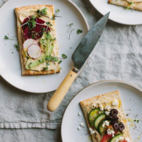 Spring Hummus Toasts