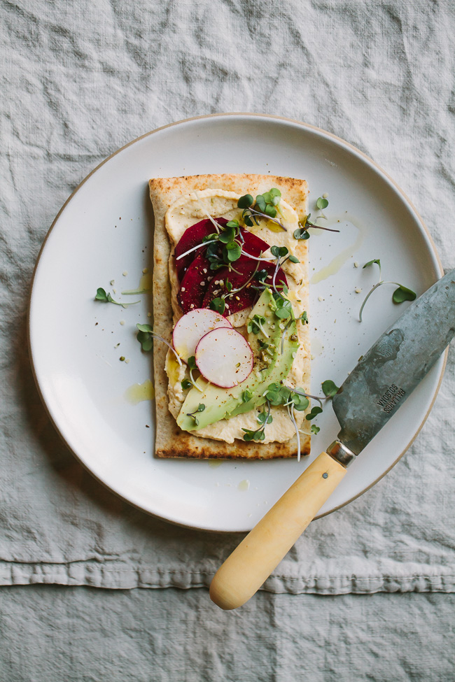 Spring Hummus Toast