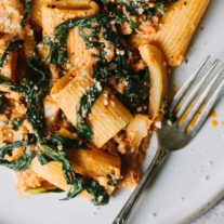 Swiss Chard, Fennel, and Sausage Pasta