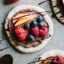 Chocolate Hazelnut Fruit Pizza with Sourdough Crust