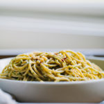 Garlic Scape Kale Pesto Pasta