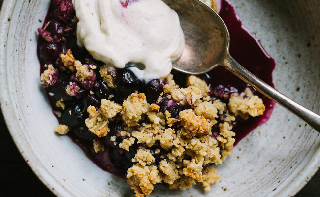 Blueberry Almond Breakfast Crisp