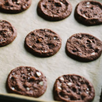 Chocolate Almond Spelt Cookies