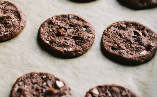 Chocolate Almond Spelt Cookies