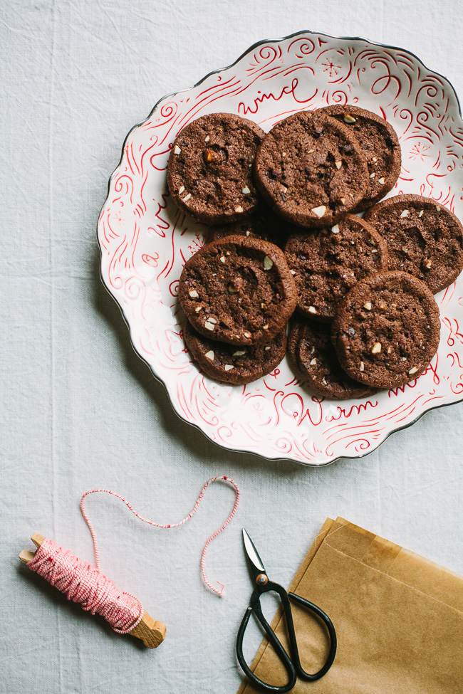 Chocolate Almond Spelt Cookies