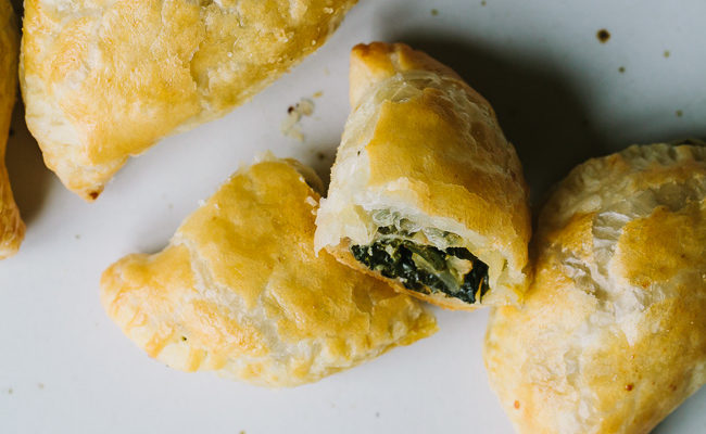 Puff Pastry Empanadas with Greens and Olives