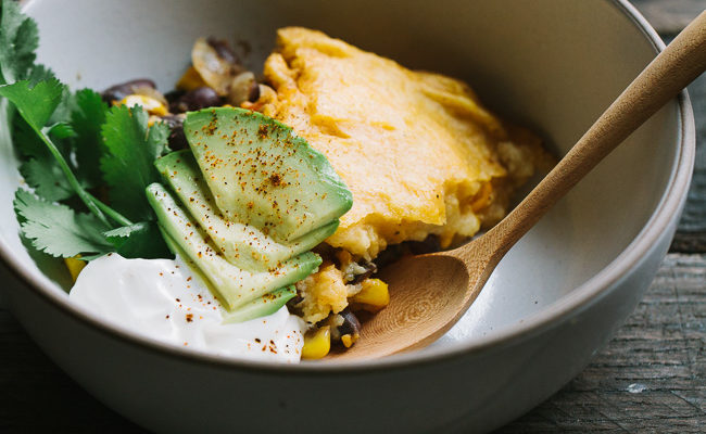 Bean and Veggie Tamale Pie