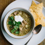 Slow Cooker Tomatillo Chili with Pork and Hominy