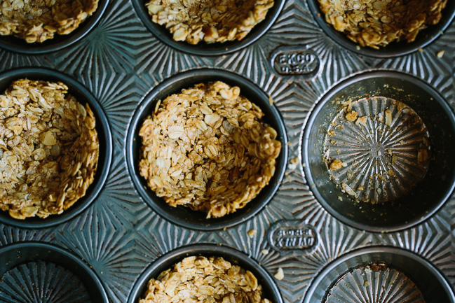 Muffin Tin Granola Cups with Lemon Greek Yogurt and Berries