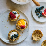 Muffin Tin Granola Cups with Lemon Greek Yogurt and Berries