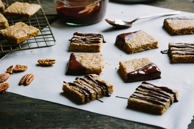 Coffee Pecan Oat Squares