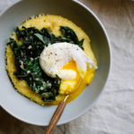 Parmesan Polenta Bowls with Chard, Leeks, and Poached Eggs