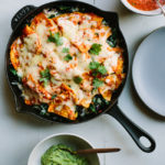 Baked Black Bean Chilaquiles Casserole