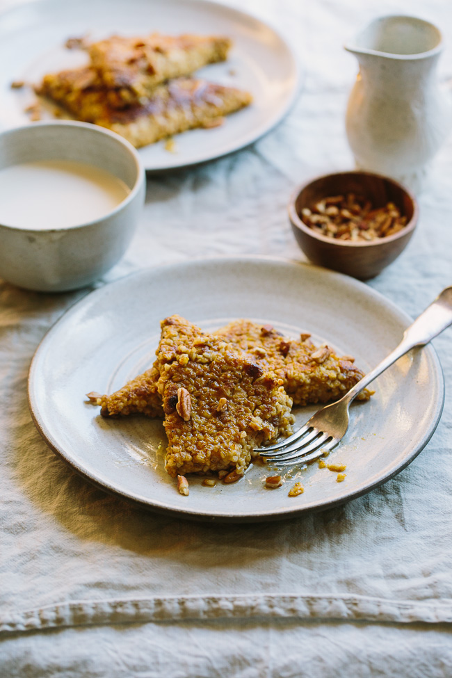 Griddled Pumpkin Steel Cut Oatcakes