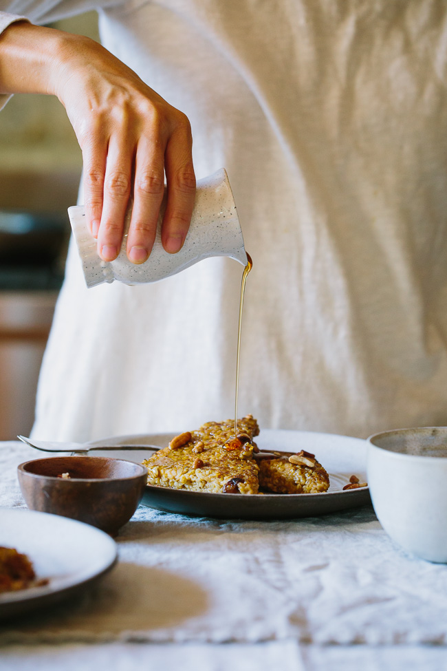 Griddled Pumpkin Steel Cut Oatcakes