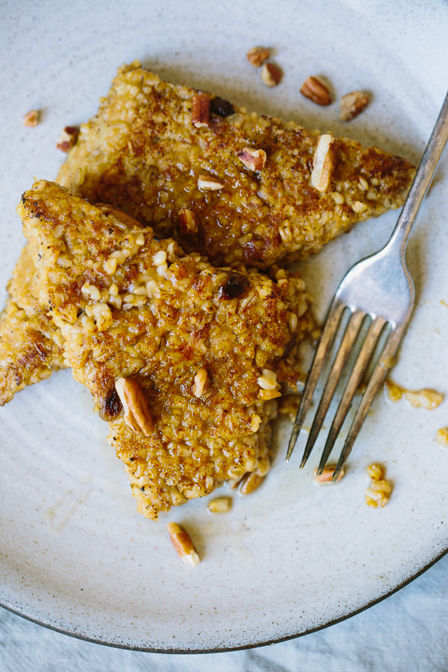 Griddled Pumpkin Steel Cut Oatcakes