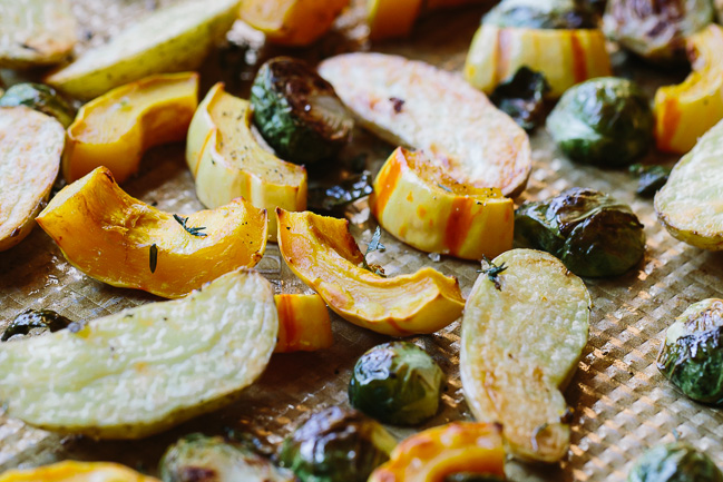 Roasted Harvest Salad + Champagne Vinaigrette