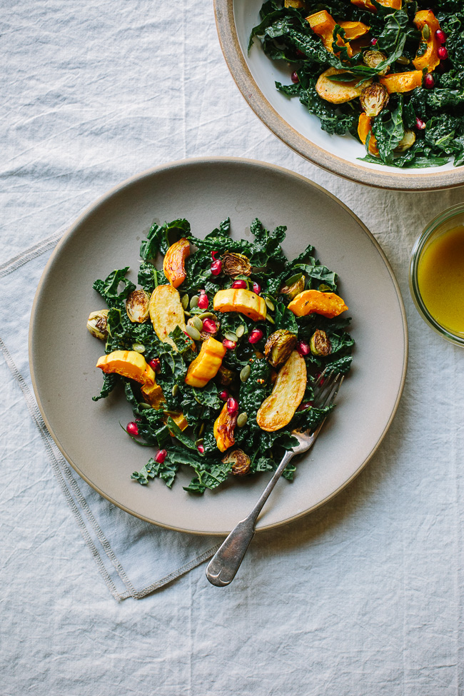 Roasted Harvest Salad + Champagne Vinaigrette