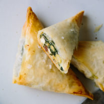 Chard Chickpea Olive Spanakopitas