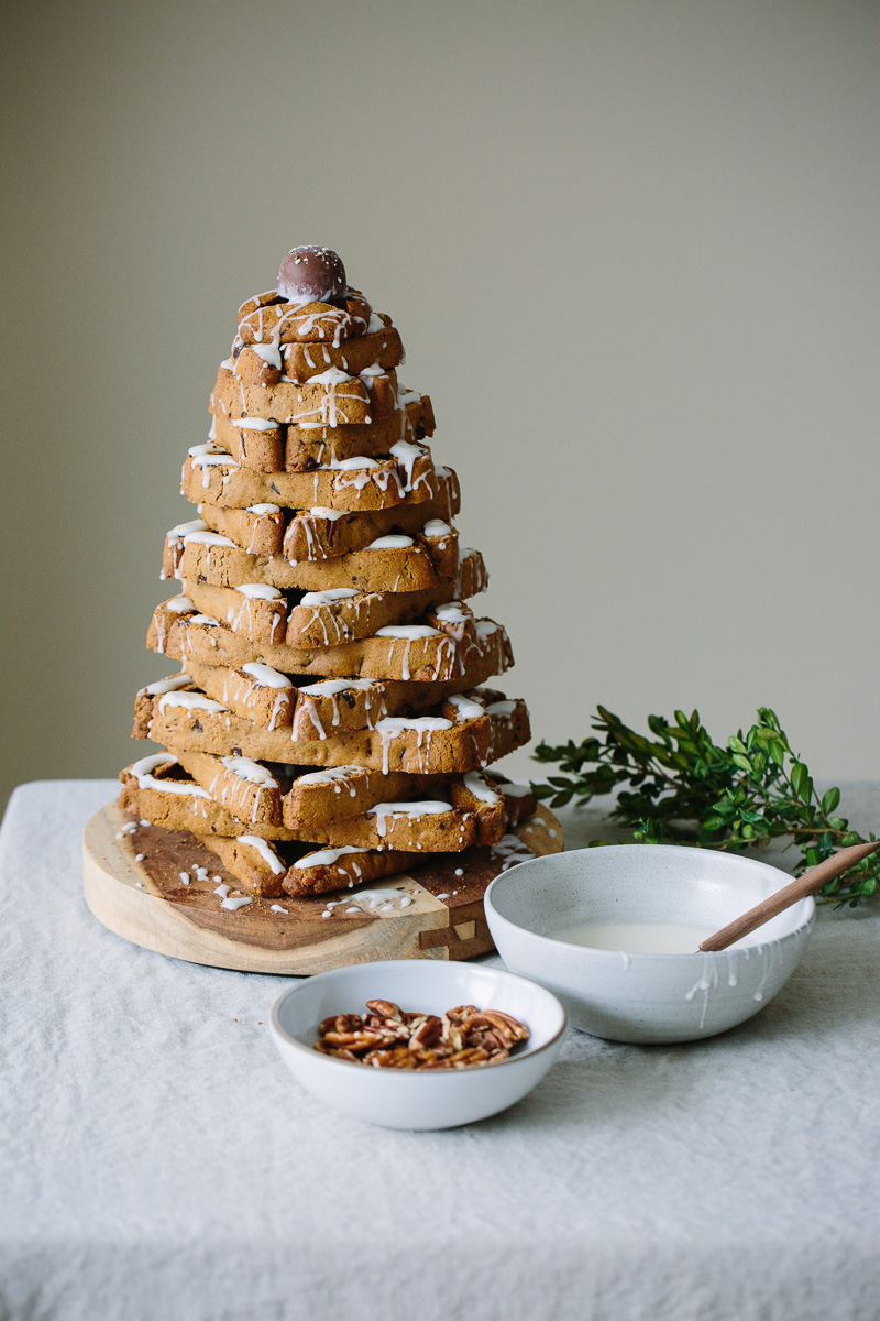 Espresso Chocolate Pecan Biscotti Tree