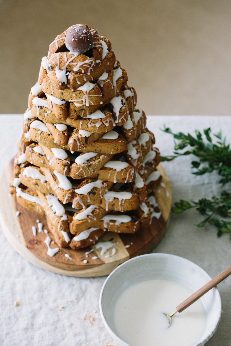 Espresso Chocolate Pecan Biscotti Tree