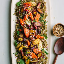 Masala Lentil Salad with Cumin Roasted Carrots