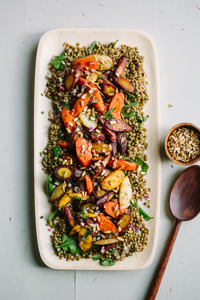 Masala Lentil Salad with Cumin-Roasted Carrots