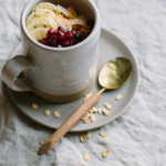 Minute Oatmeal Puffs with Currants and Bananas