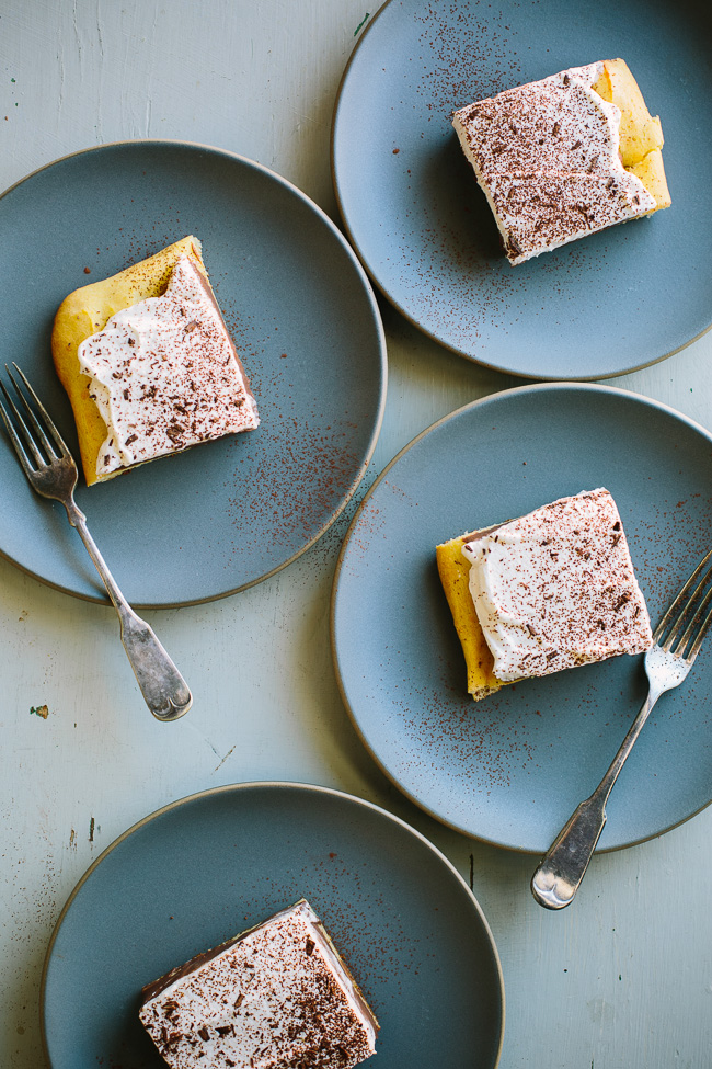 Chocolate Eclair Sheet Pan Cake