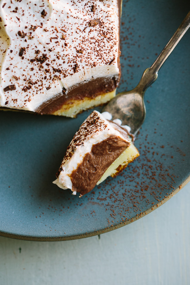 Chocolate Eclair Sheet Pan Cake