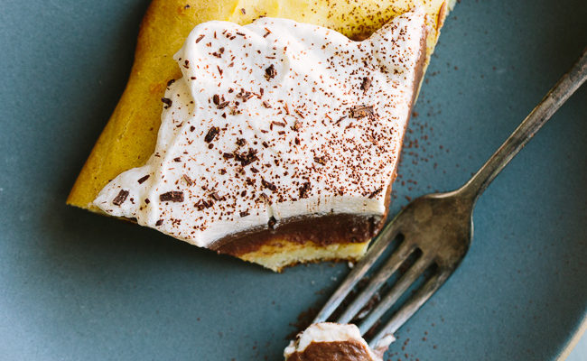 Chocolate Eclair Sheet Pan Cake